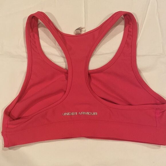 Under Armour Women’s Pink Sports Bra Medium Support EUC - Picture 2 of 7